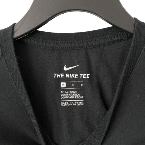 Nike Black Graphic Tee Caterpillar Design Size M Athletic Fit Crew Neck T-Shirt - Picture 2 of 5